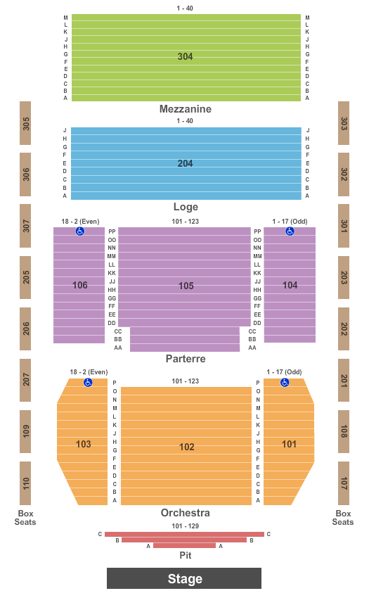 Classic Center Theatre Annie Seating Chart